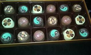 colorful painted Chocolates in box