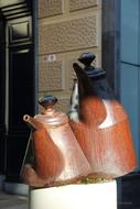 wooden teapots statue