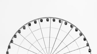 Ferris Wheel Black And White Sky