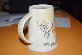 inverted white cup