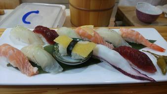 Japanese sushi with fish