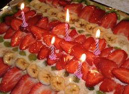 Cake Strawberry Candles