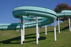blue water slide