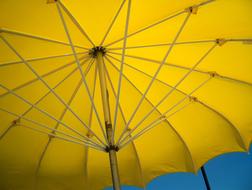 yellow open umbrella