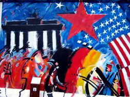 colorful patriotic drawing of berlin