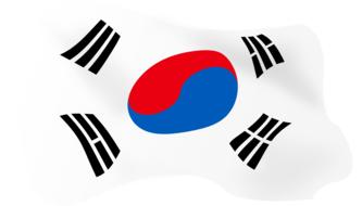 Korean flag is colorful