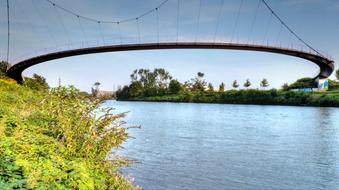 swirling railroad over the river