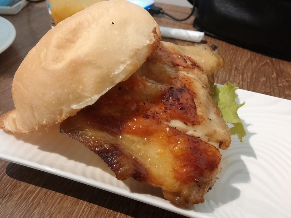 fried chicken in a burger
