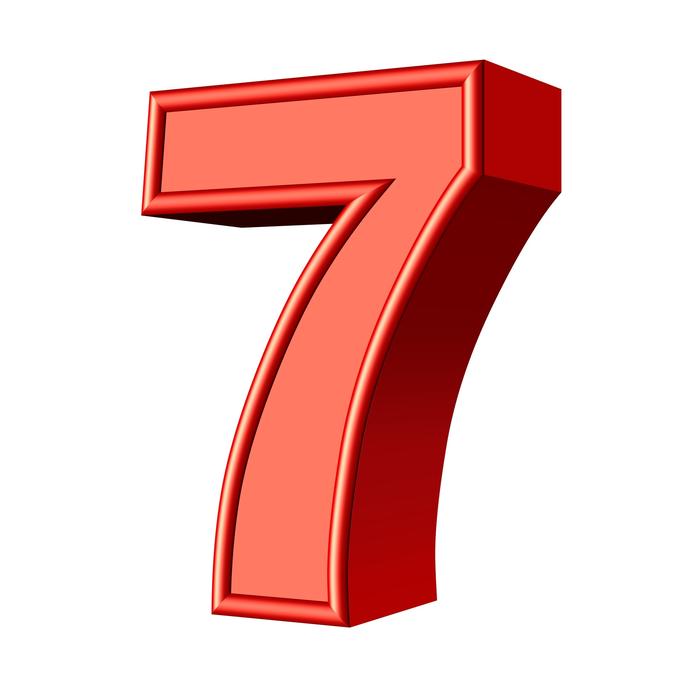 seven 7 number design collection