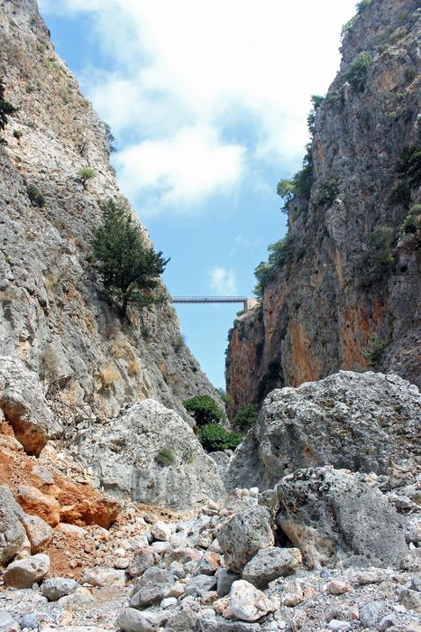 Aradena Gorge Bridge in greece