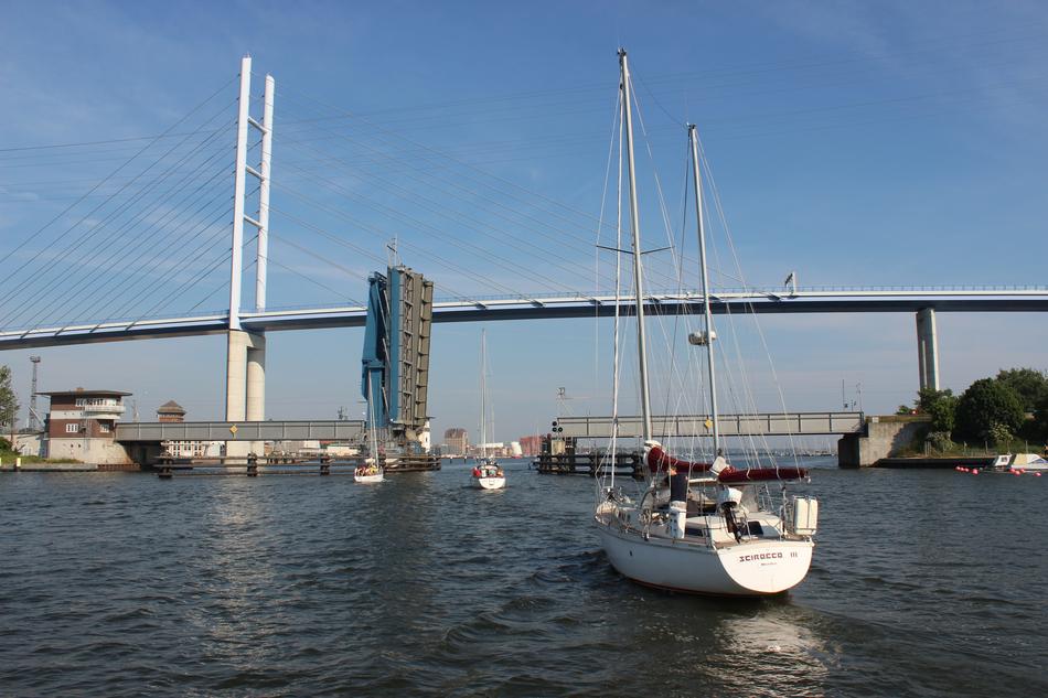 Stralsund Sailing Boat under Bridge