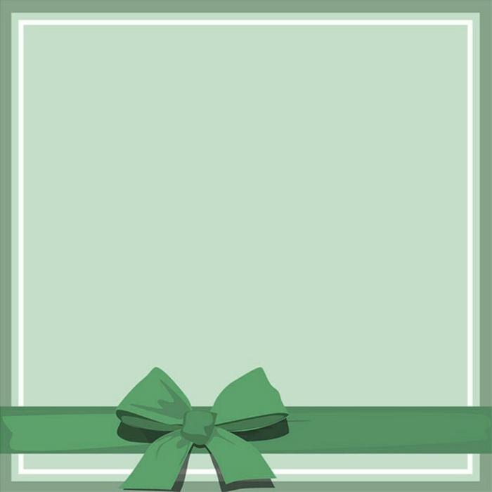 greeting card gift loop green