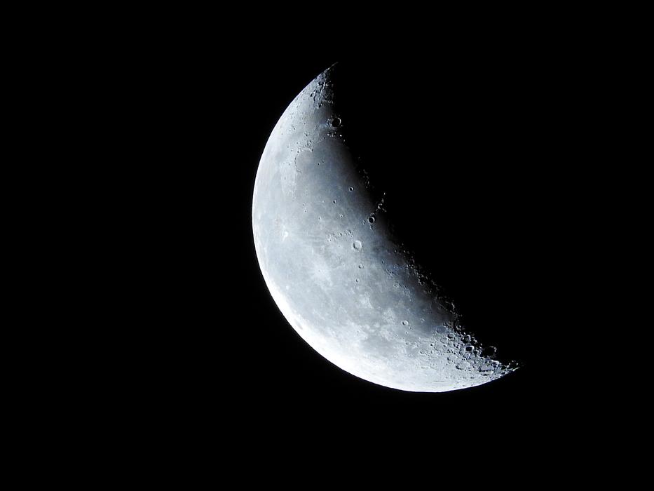 Moon Crescent at space