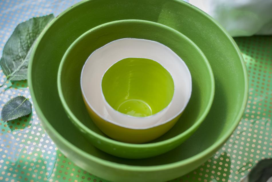 Green Ceramic Bowls