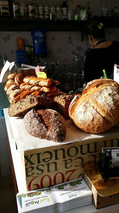 freshly baked homemade hot bread