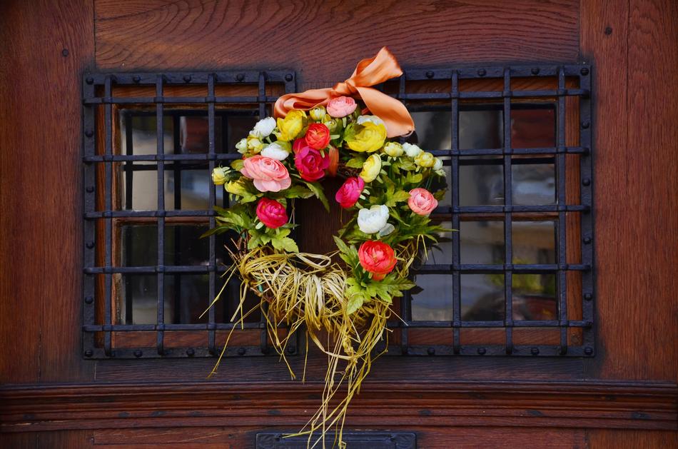 Door Wreath Floral Flowers