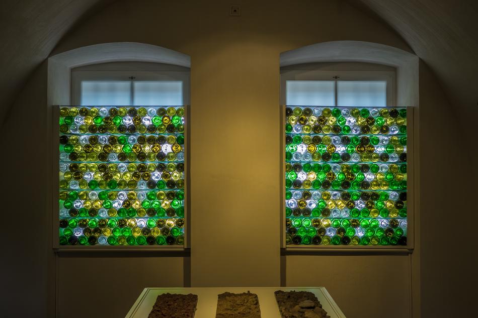 Art Glass Bottles on Window