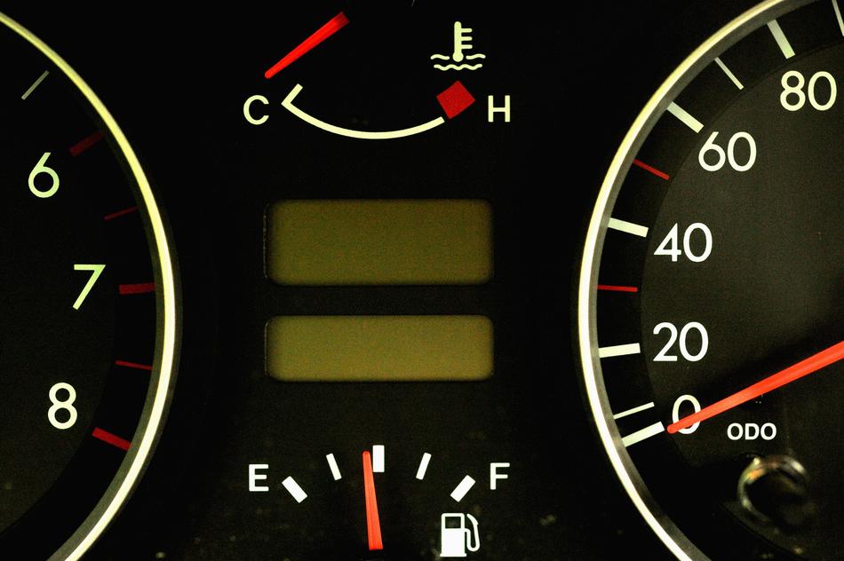old speedometer in the car