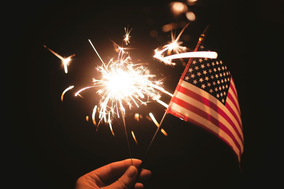 Sparklers American Flag