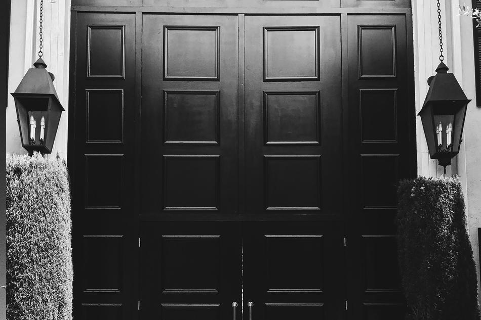 Black Door Entrance