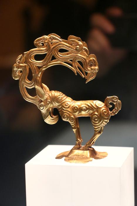Gold statuette of a deer