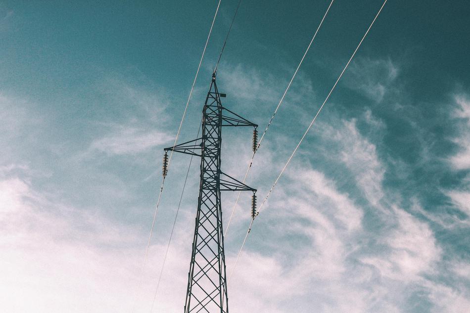Power Lines Blue Sky