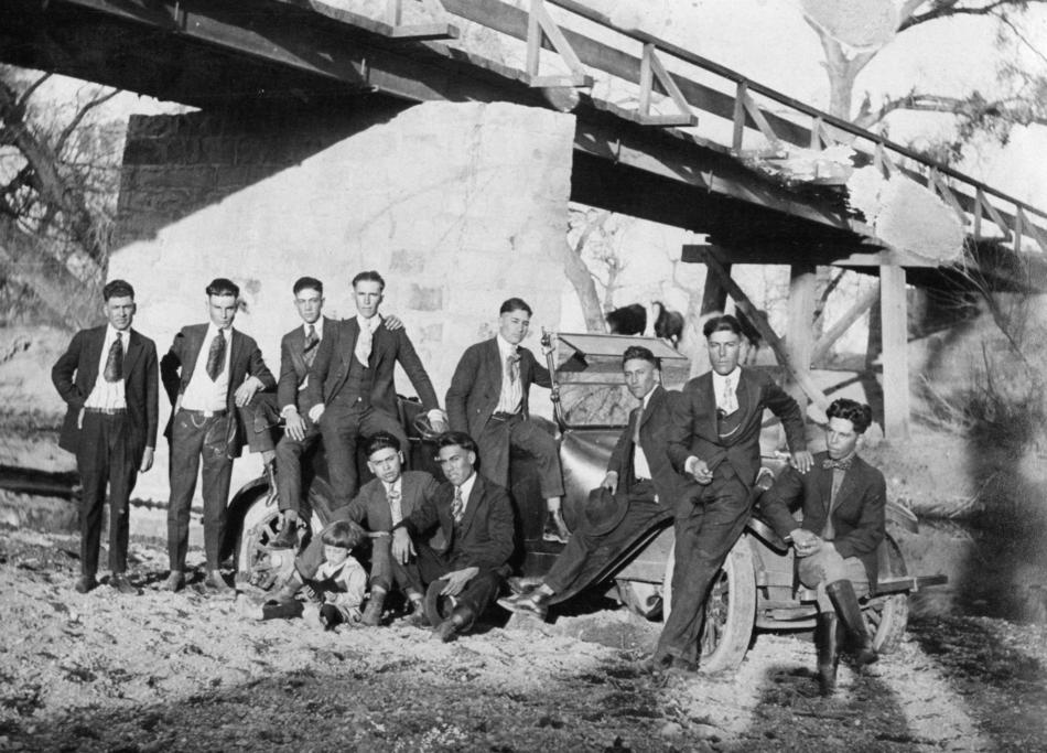 Gentlemen Mexican group antique photo
