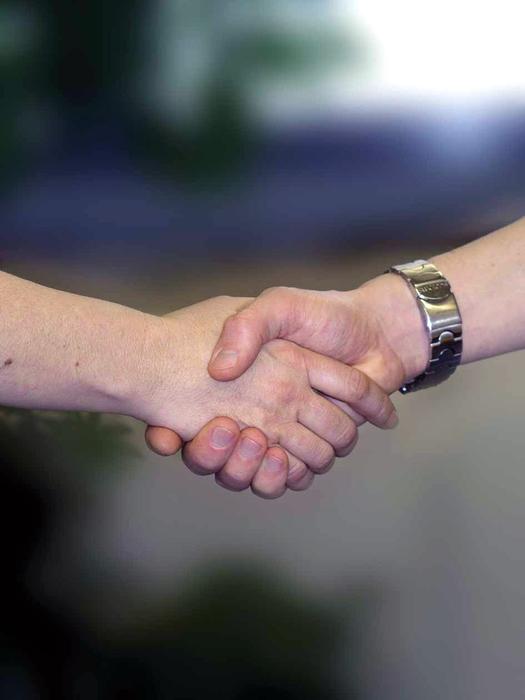 Handshake Welcome gesture