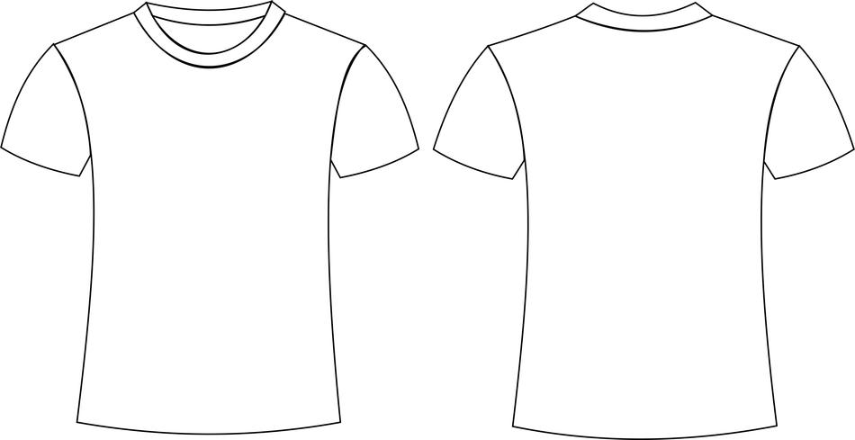 front and back t shirt model clipart