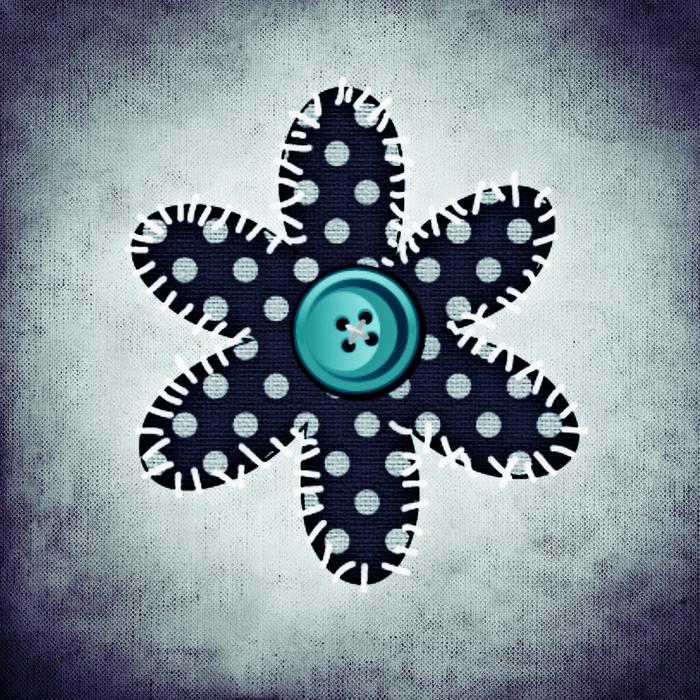 flower sewn button art
