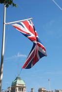 flag developing in the wind