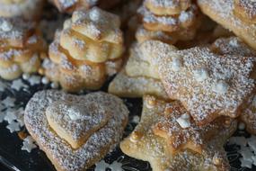 homemade biscuits in powdered sugar