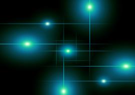 bright blue lights with lines