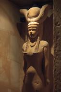 old egyptian sculpture in a pyramid