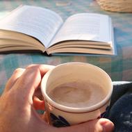 latte in hand