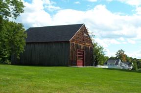 wooden farm shed