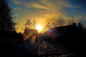 Backlighting Winter Fehnhaus