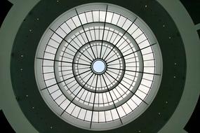 glass circular roof of the museum