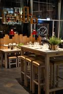 wooden cafe interior