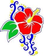 hawaiian flower hibiscus clipart