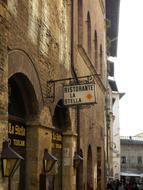 stone arch of the building
