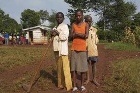 cute children of africa in the field