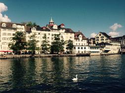 ancient architecture in Lindenhof, Zurich, Switzerland