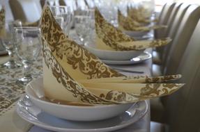 napkins on plate