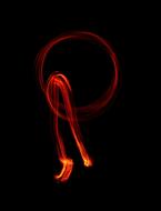 fire glow on a black background