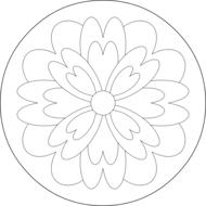 mandala flower coloring drawing