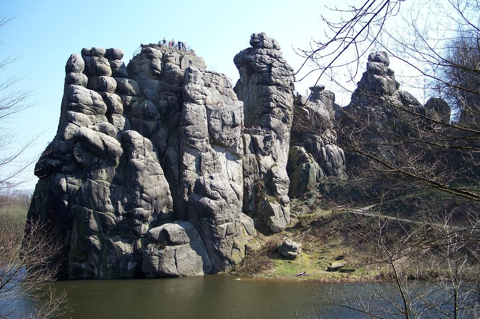 big rocks by the river