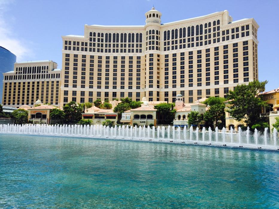 casino building with fountains