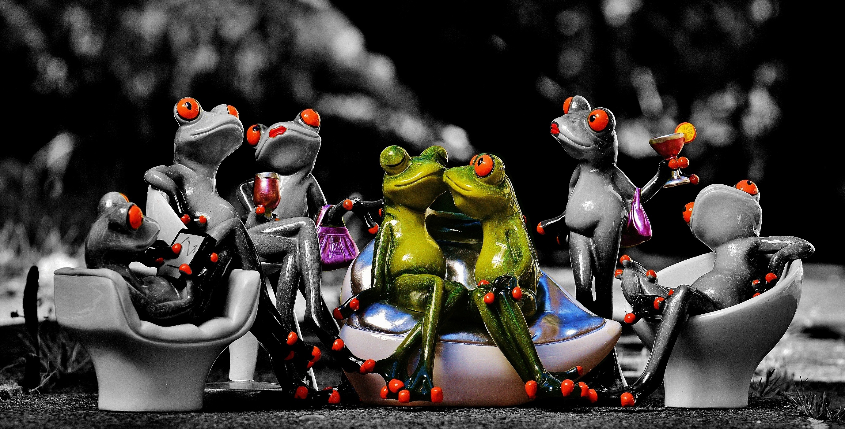 Frogs Party Celebrate free image download