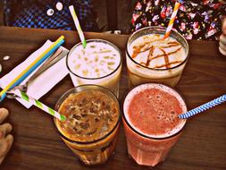 sweet drinks on the table